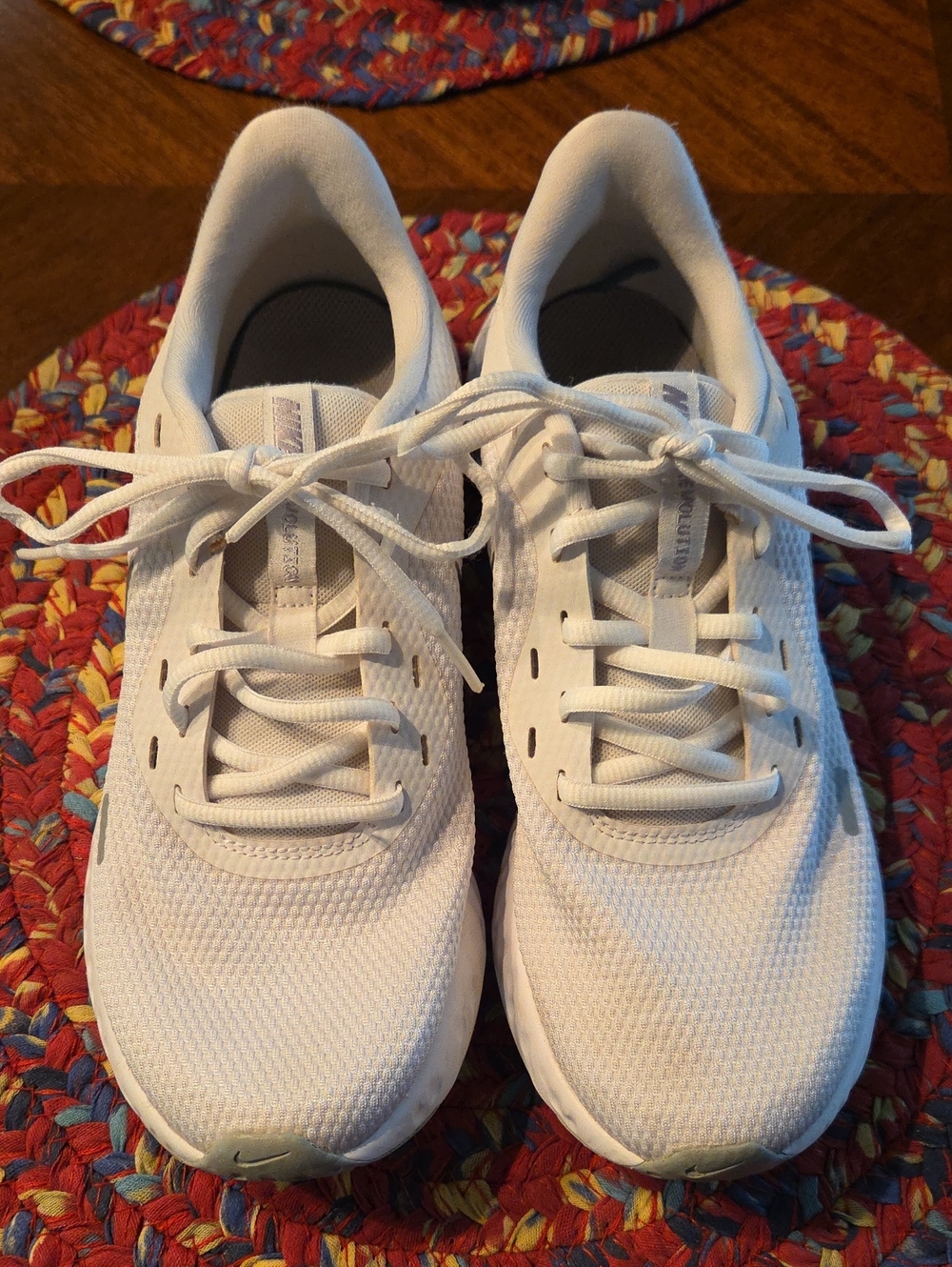White Nike Mesh Running Sneakers